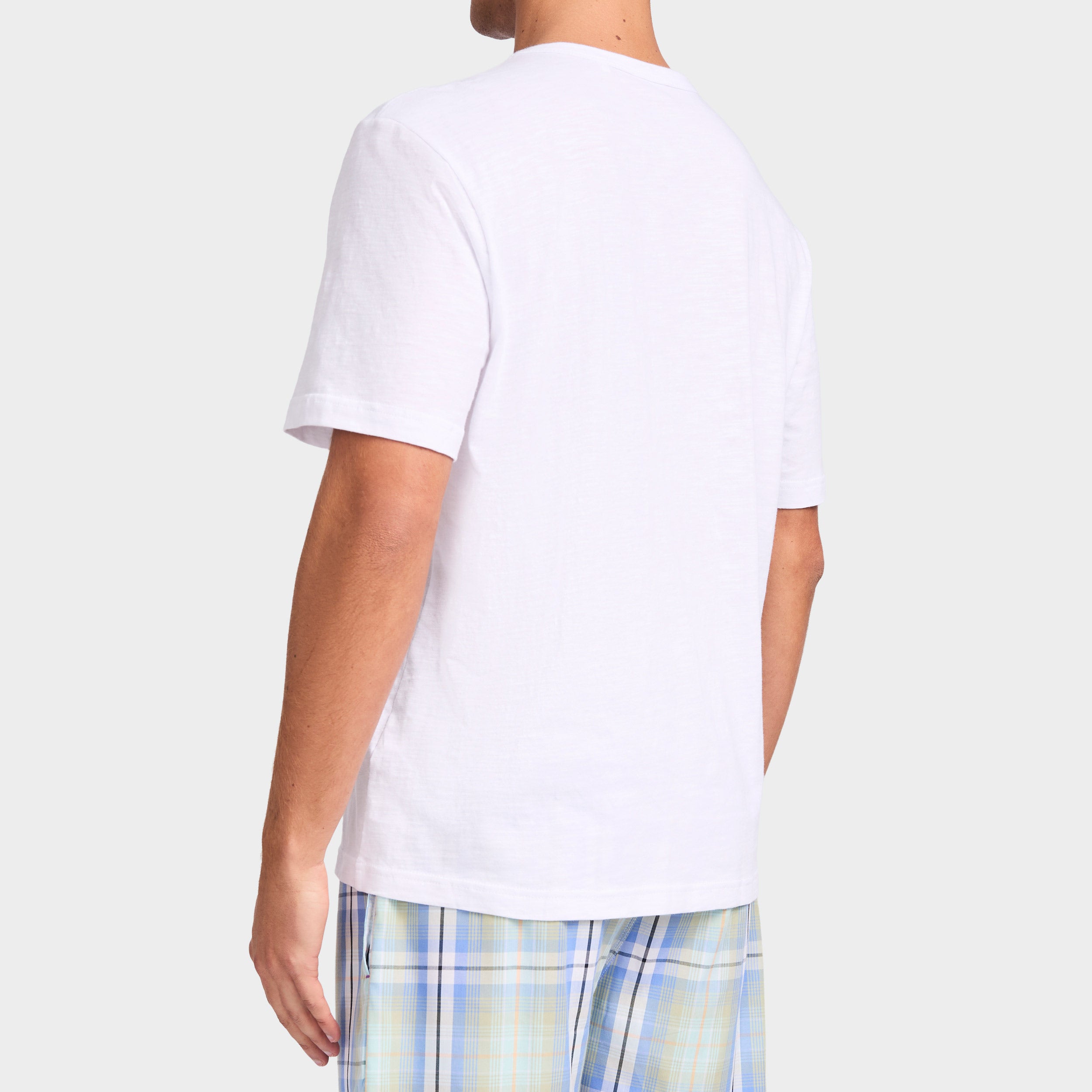 Mitchdowd Men’s Cotton Slub White Sleep Tee
