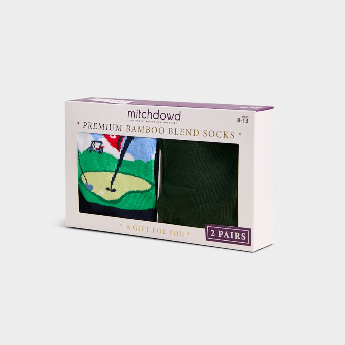 Mitchdowd Men's Tap That Golf Bamboo Socks 2 Pack