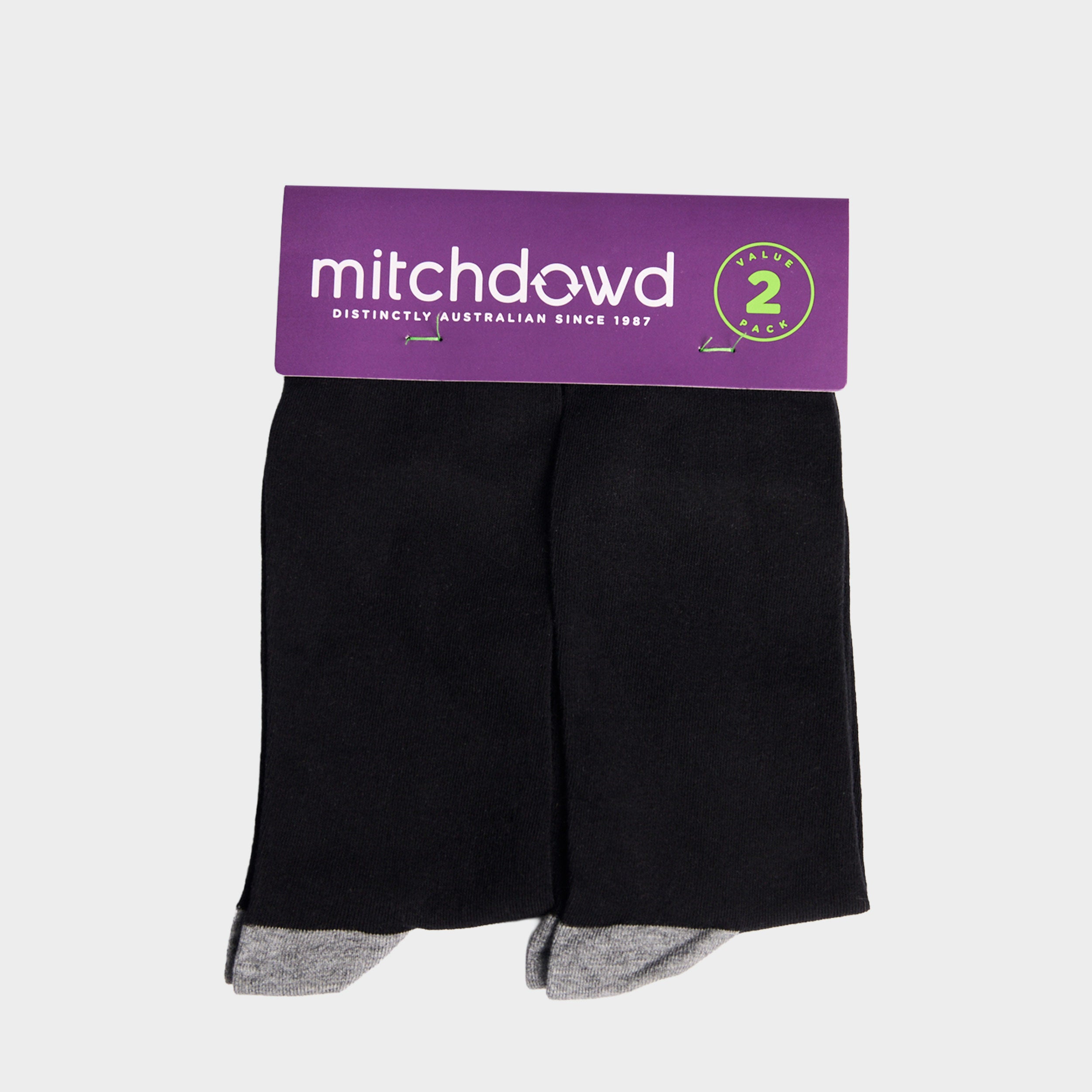 Mitchdowd Men’s Fine Knit Business Socks 2 Pack