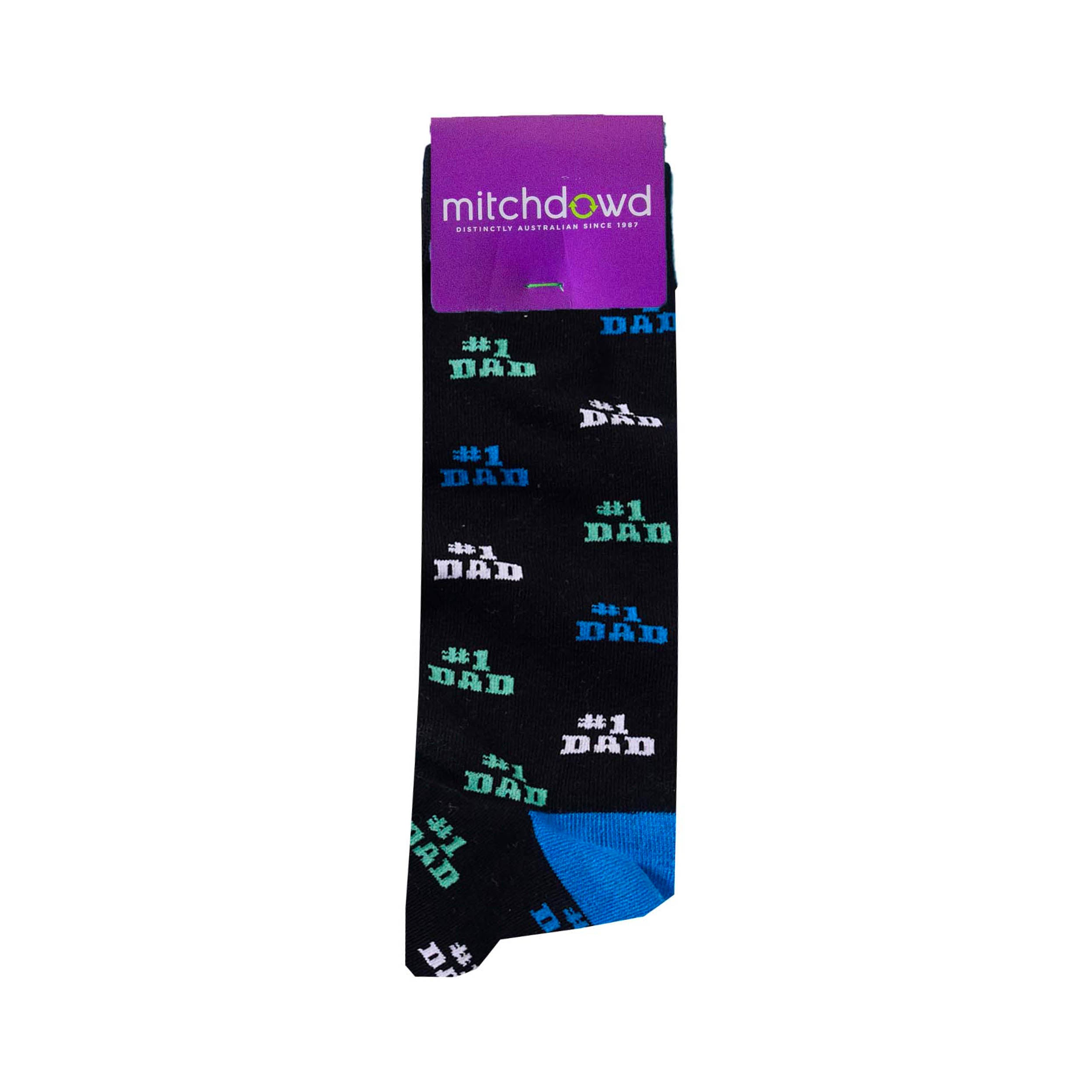 Mitchdowd Men's Socks in Number 1 Dad's Novelty Print
