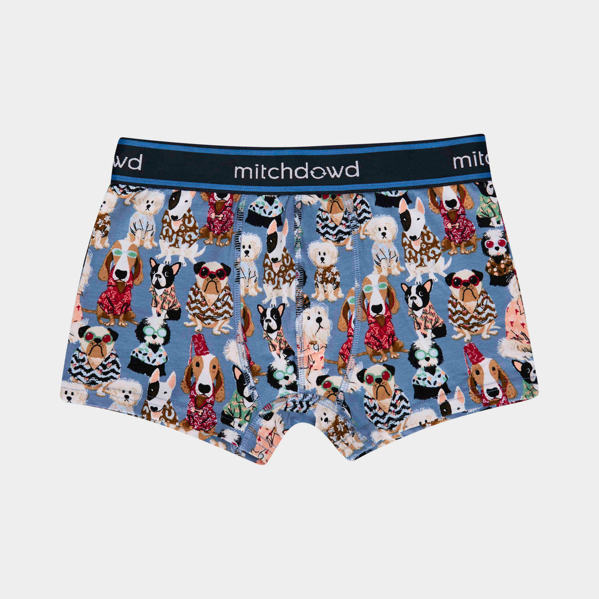 Mitchdowd Boys Dog Print Cotton Trunks 3 Pack